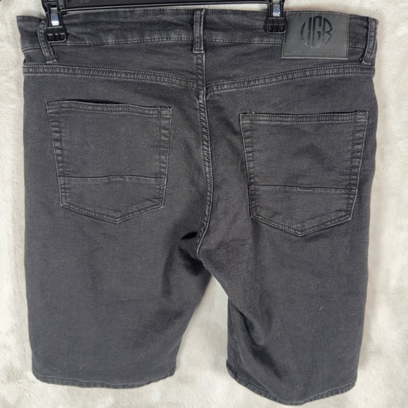 Vintage Genes Black Slim Fit Men's Denim Shorts Size 34 Black - Picture 8 of 8